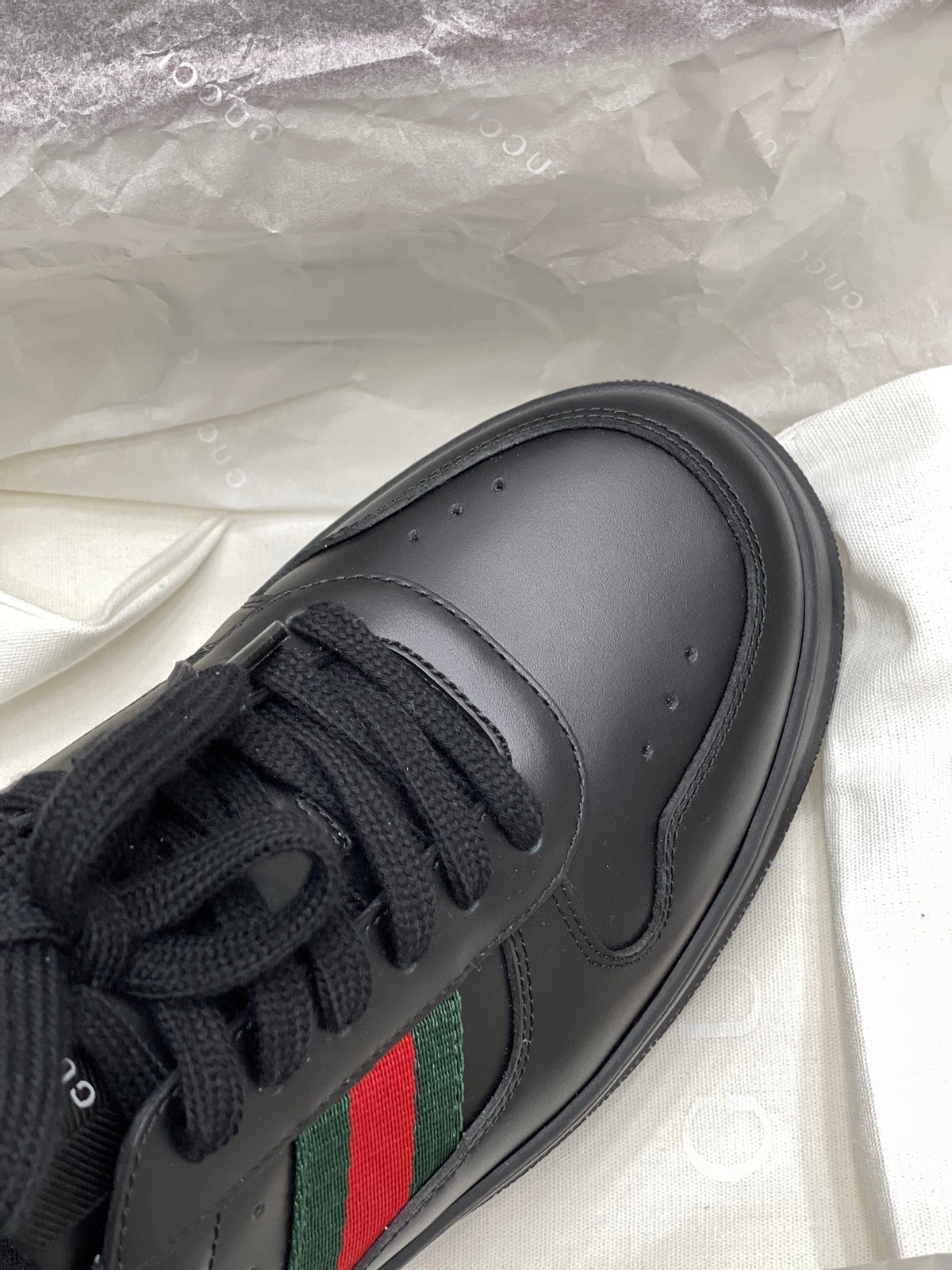 GG Chunky Trainers Black Leather 543409