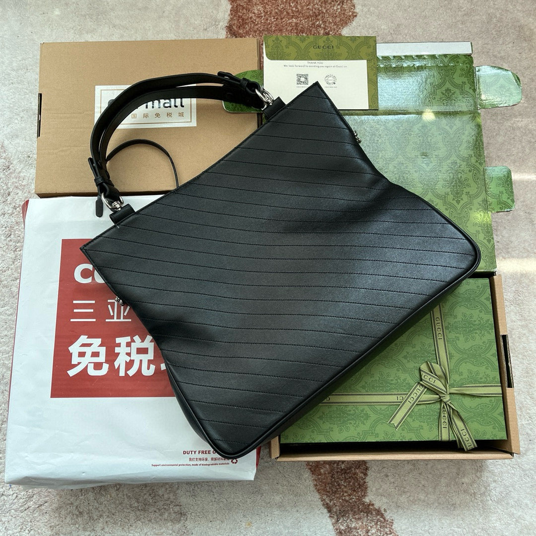 GG Blondie 34.5 2Way Tote Bag Black Calfskin