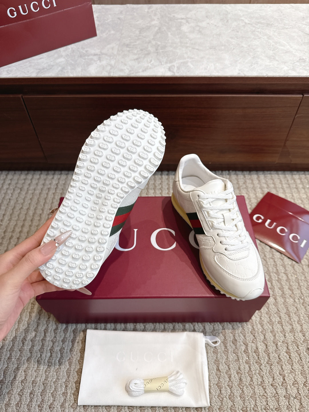 GG Re-Motion Sneakers White Leather 104408