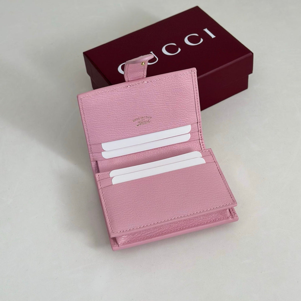 GG 26s Jackie Medium Wallet Light Pink Leather