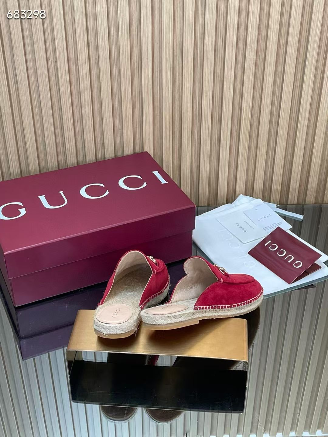 Gucci 26s Loafer Mules In Dark Red Suede