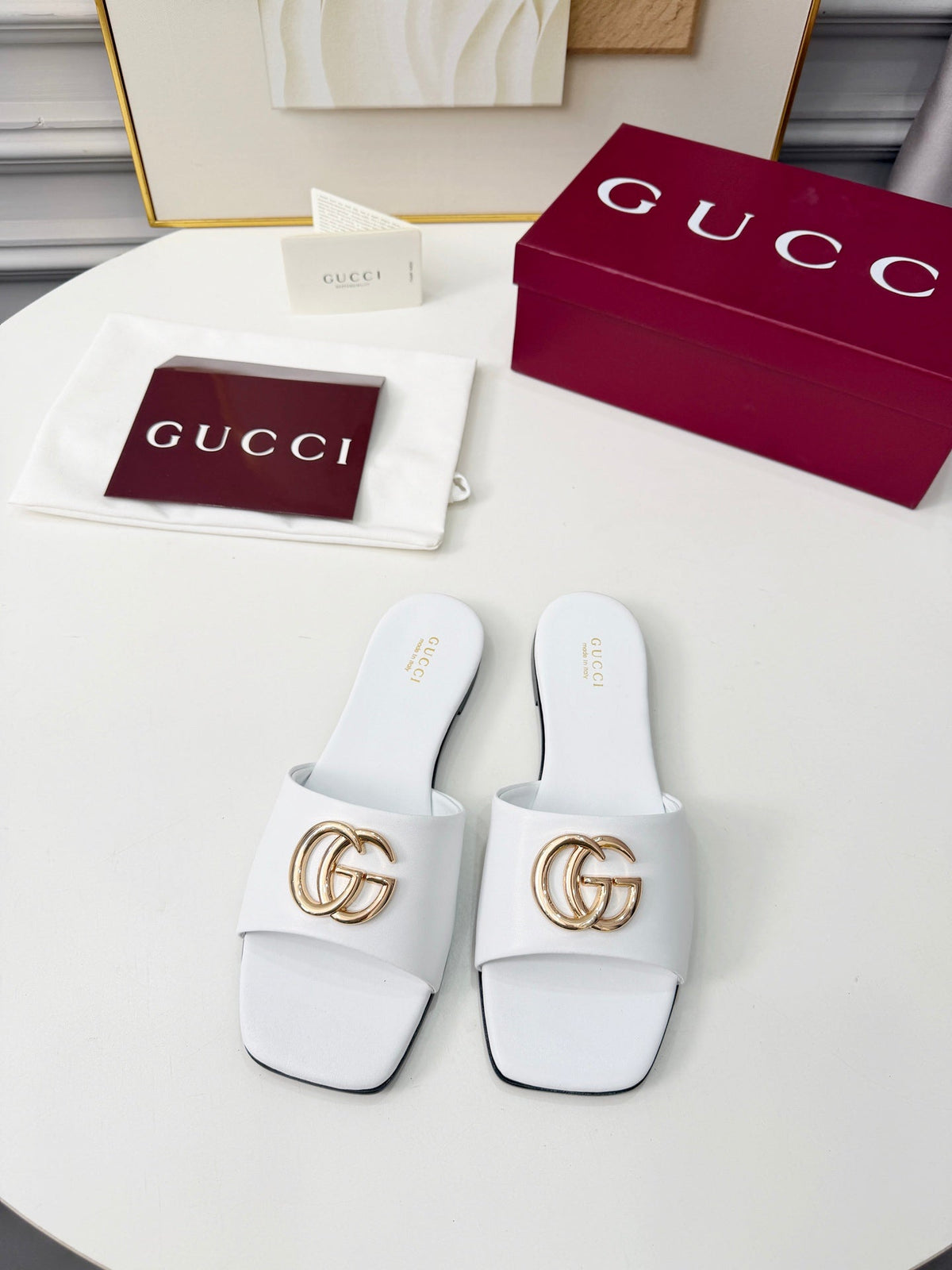 GG 2026 Early Spring Mule White Sheepskin 688521