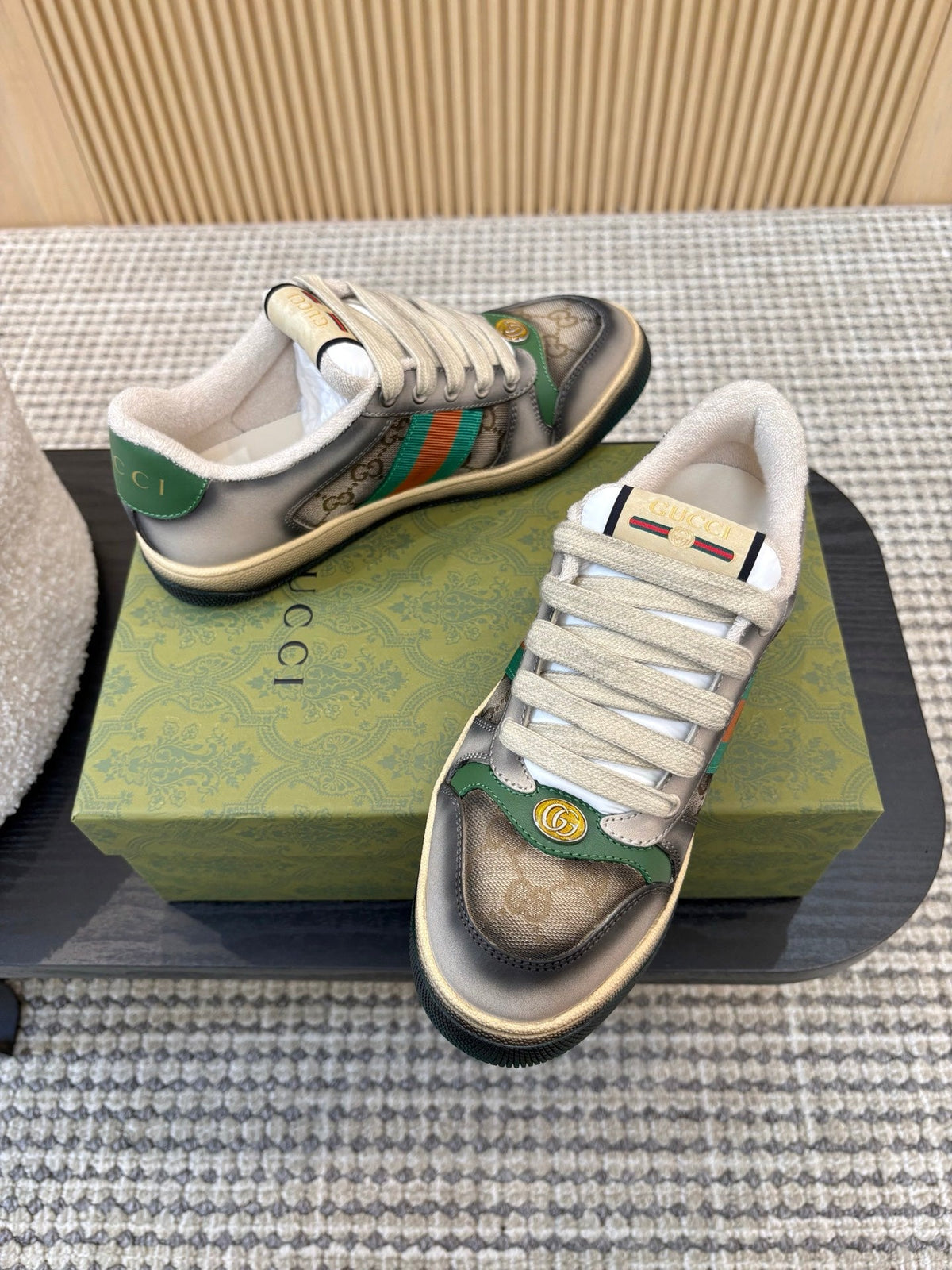 Gucci 26s Sneakers In Grey Gradient Canvas