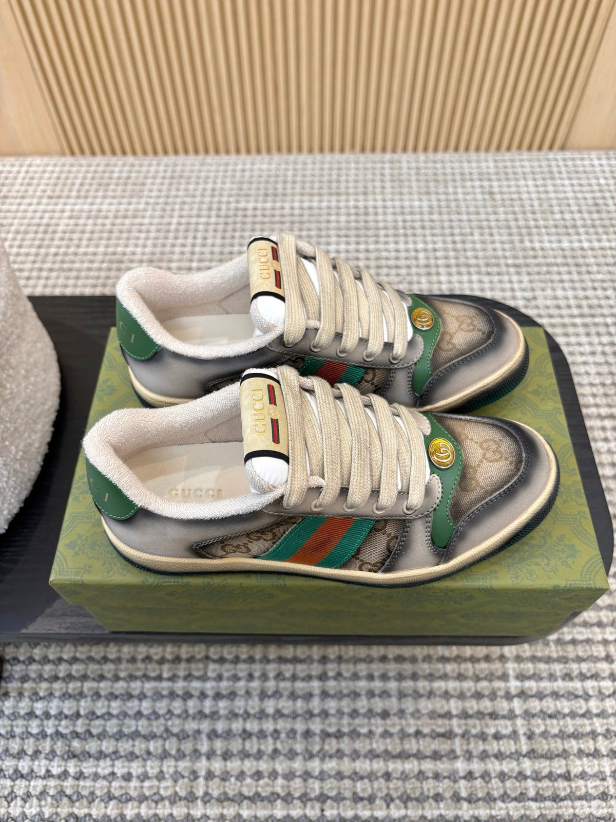 Gucci 26s Sneakers In Grey Gradient Canvas