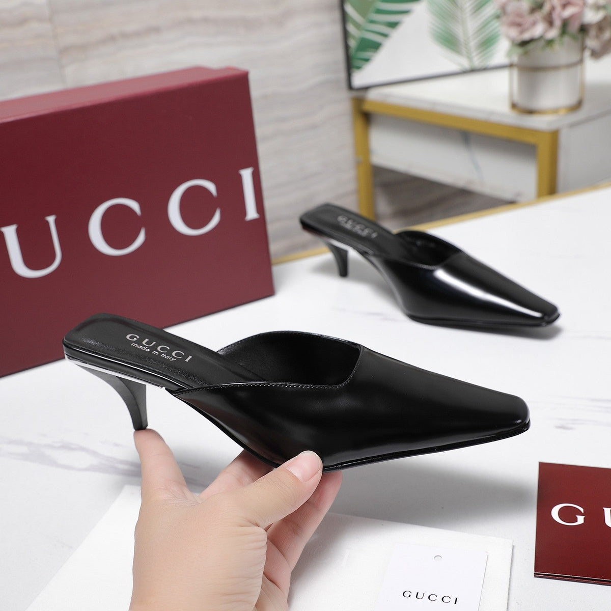 GG Cruise 2026 mule 60mm Black Sheepskin 601088