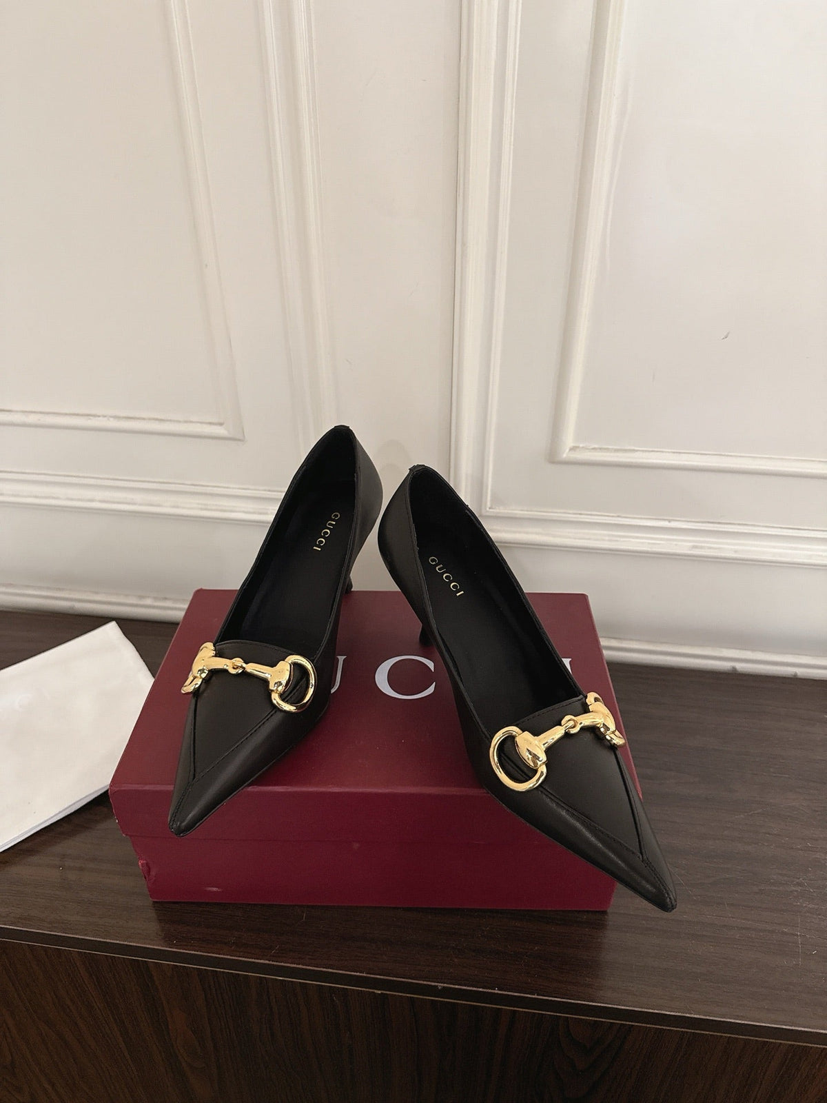 GG Boulevard Pumps 7.5cm Black Leather 888854