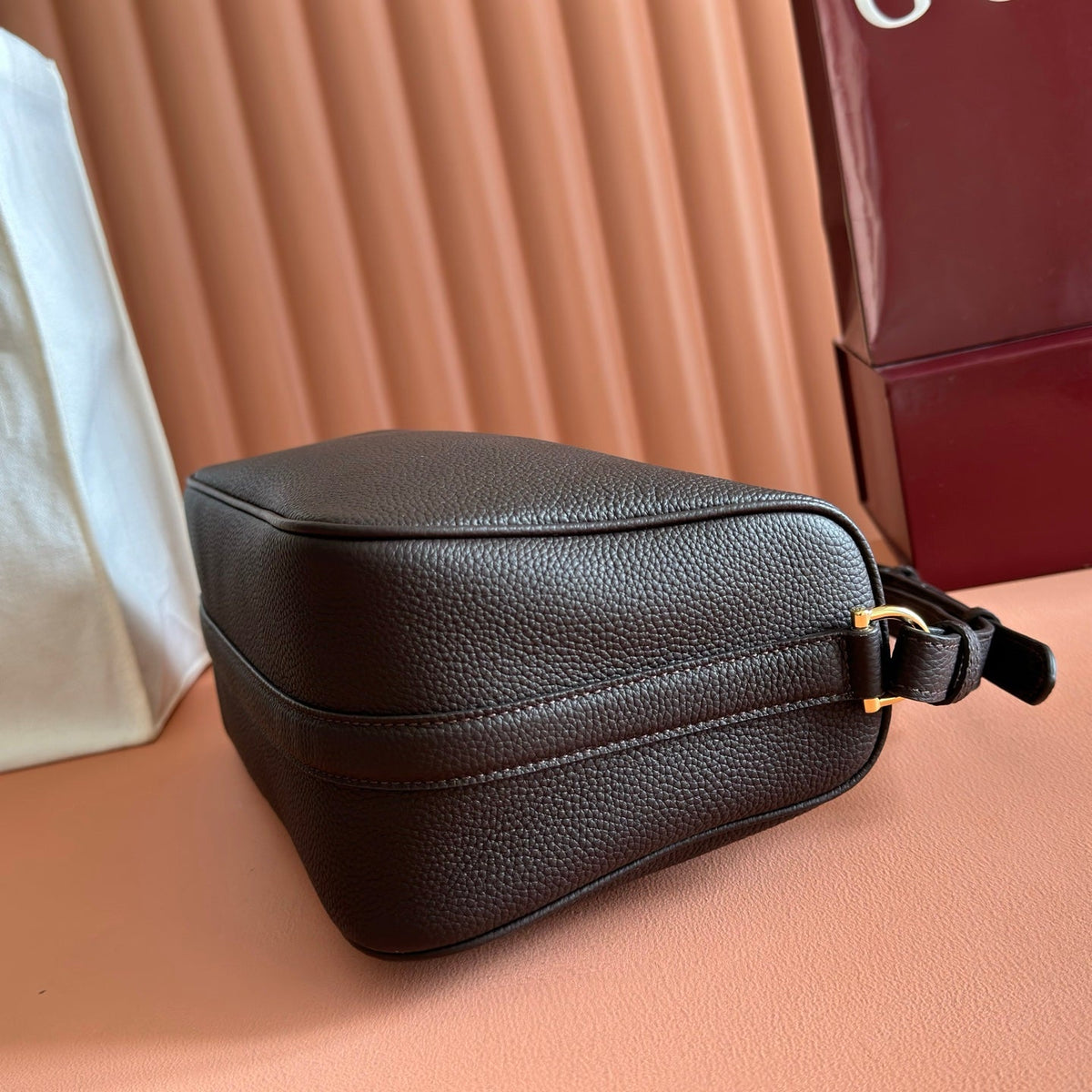 GG Half Horsebit Bag 31.5cm Black Grain Leather