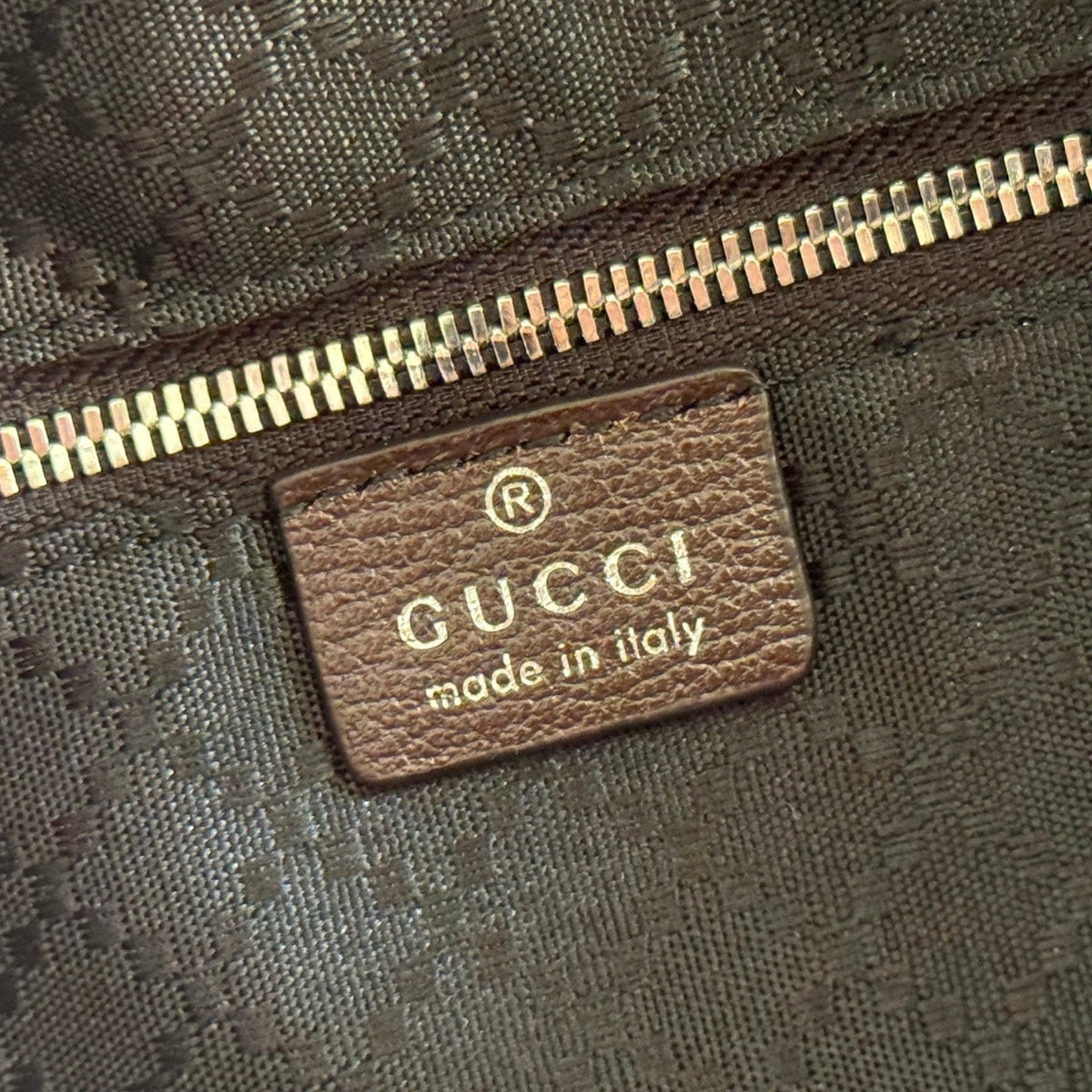 GG Melrose Medium Boston Bag Dark Brown Canvas