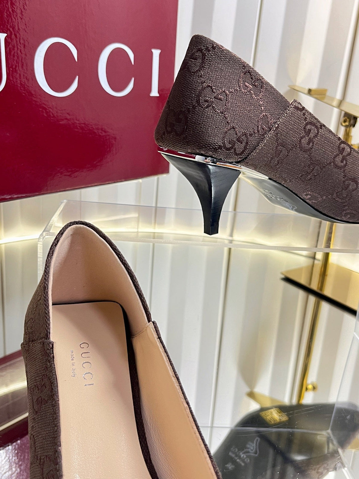 GG 26s Vittoria Pumps Coffee Canvas 768135