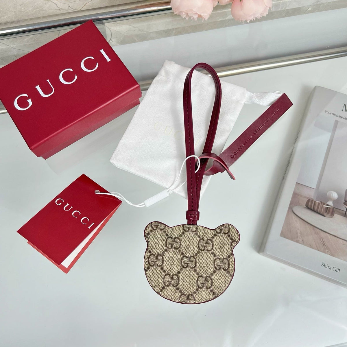 Gucci Etoupe Red Blue Panda Bag Charm