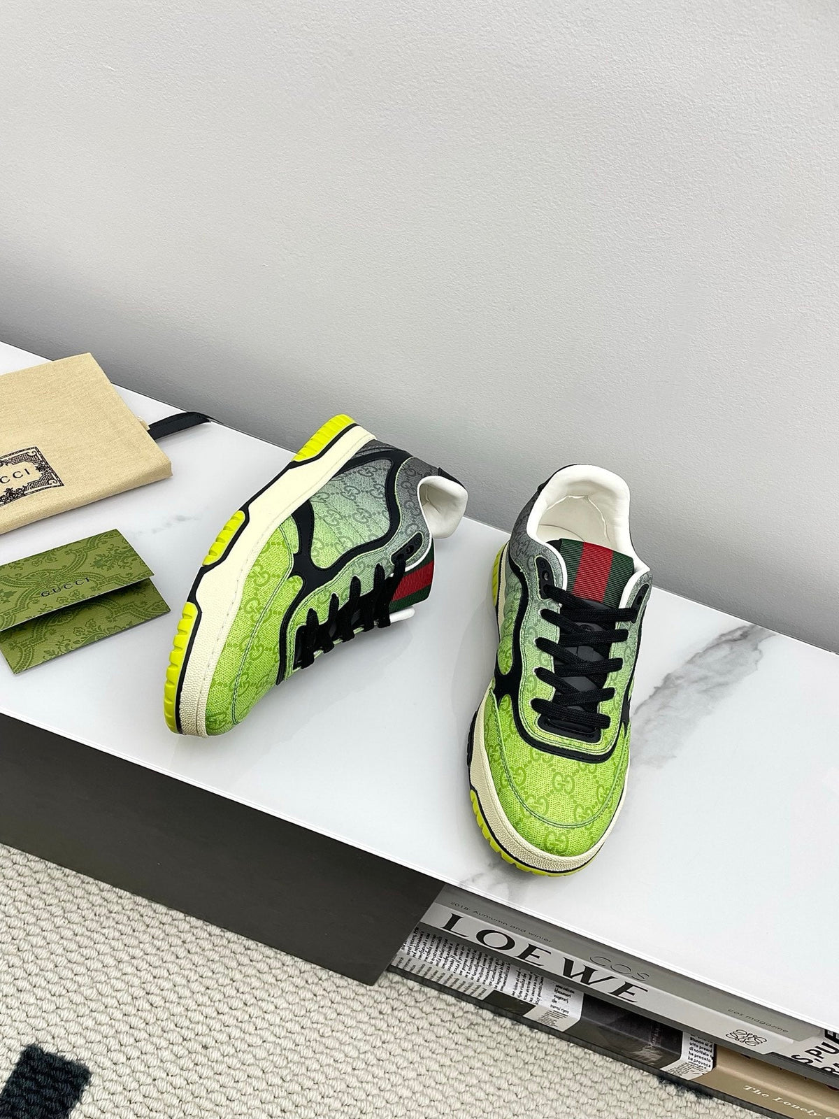 GG Women's Re-Web Trainers Neon Canvas 611288