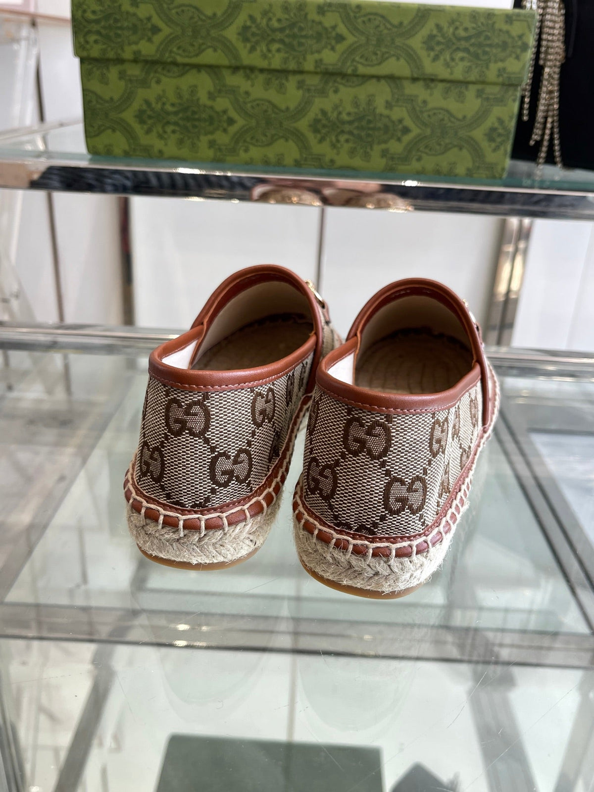 GC 2025 Espadrille With Horsebit Beige and Dark Brown Canvas 292317