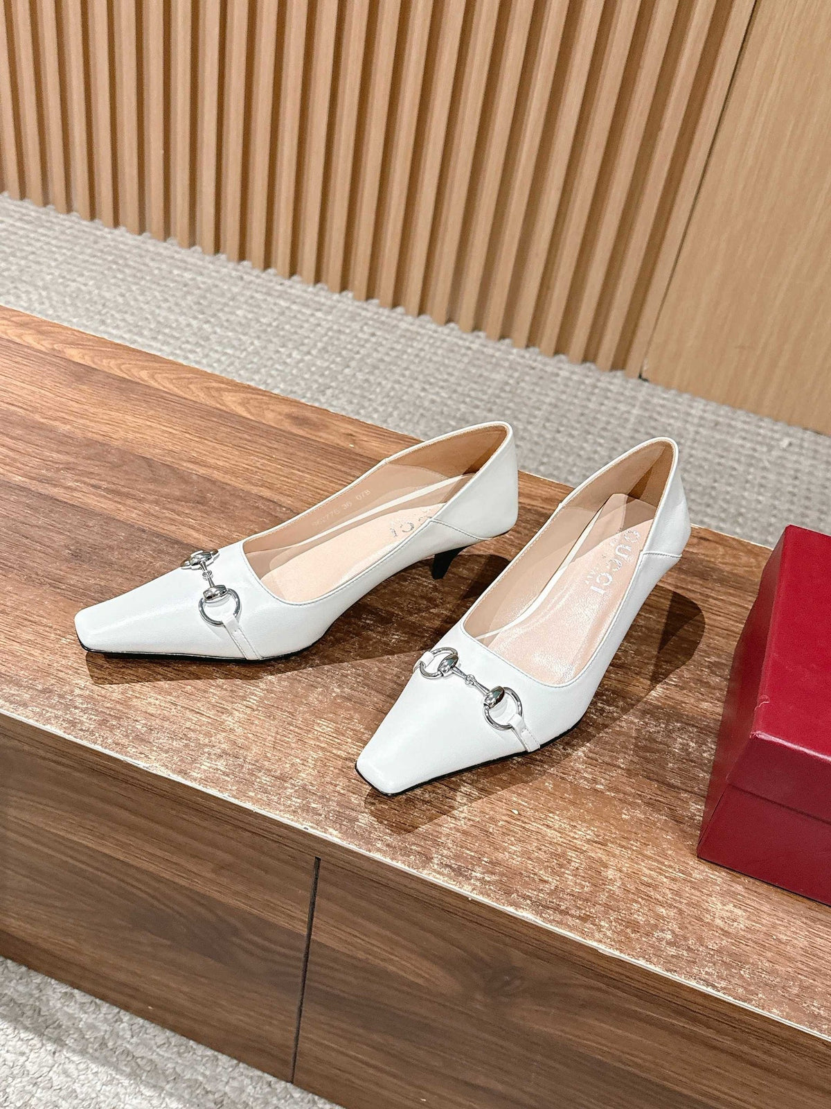 GG 26S Vittoria Pumps 6cm White Lambskin