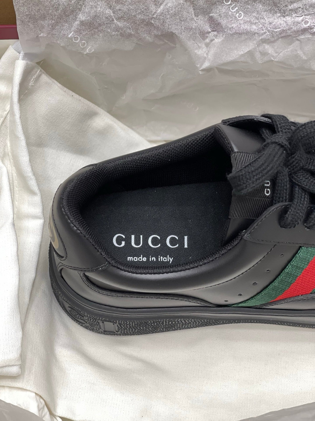 GG Chunky Trainers Black Leather 543409