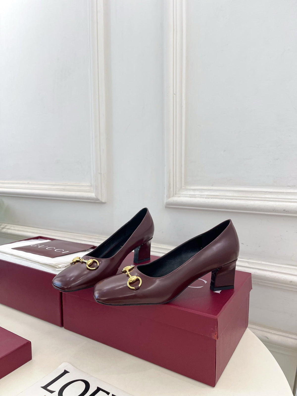 GG 26s Signora Pump 5.5cm Burgundy Leather 640312