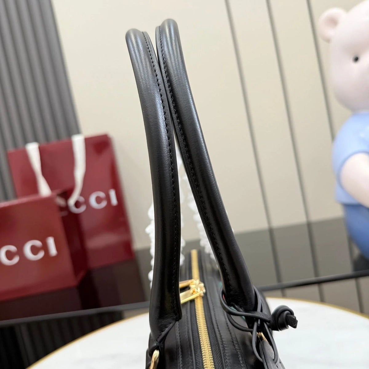 Gucci 2026 Borsetto Boston Bag Black Leather
