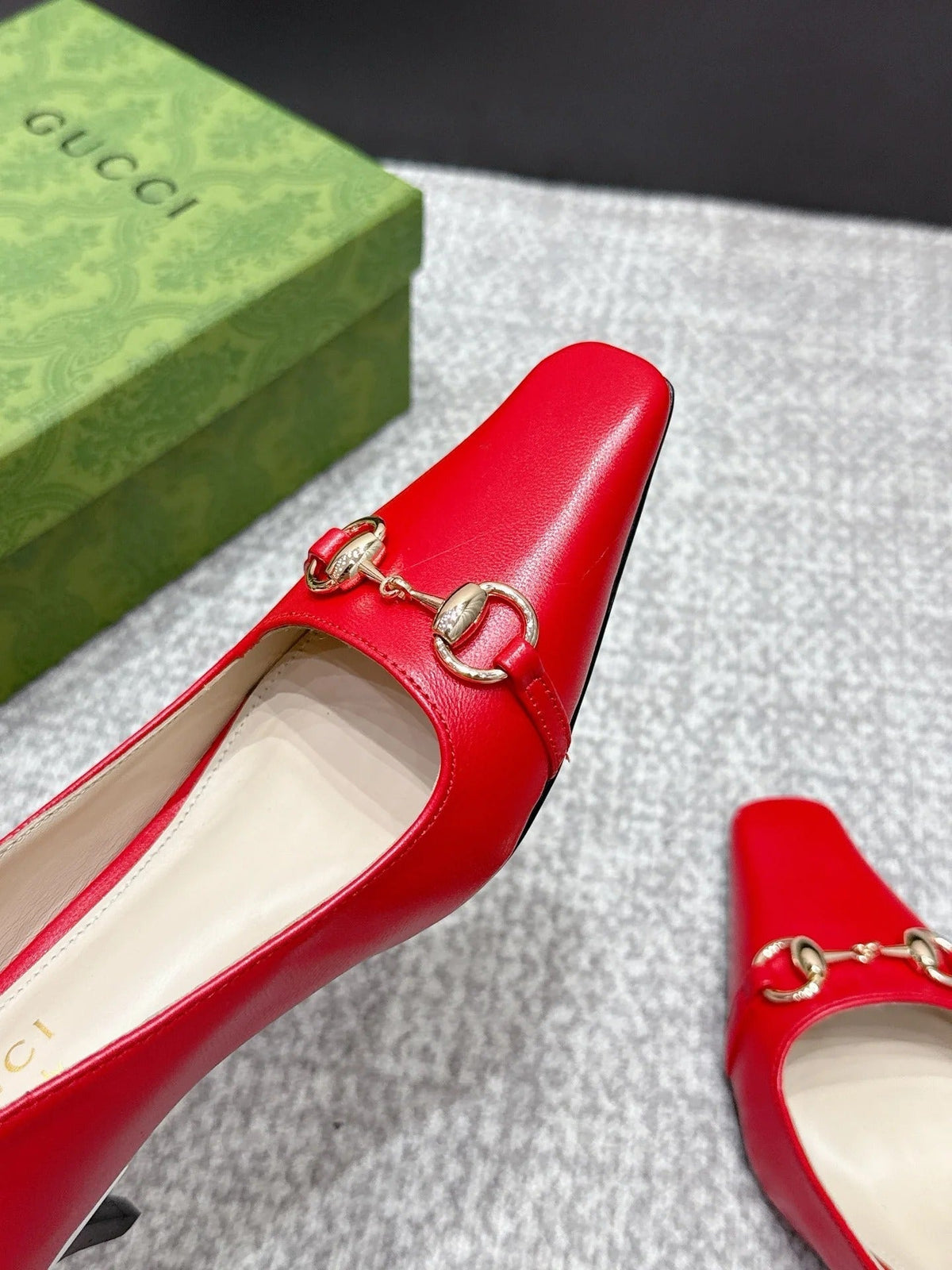 Gucci 2026 Pump 55mm Red Sheepskin