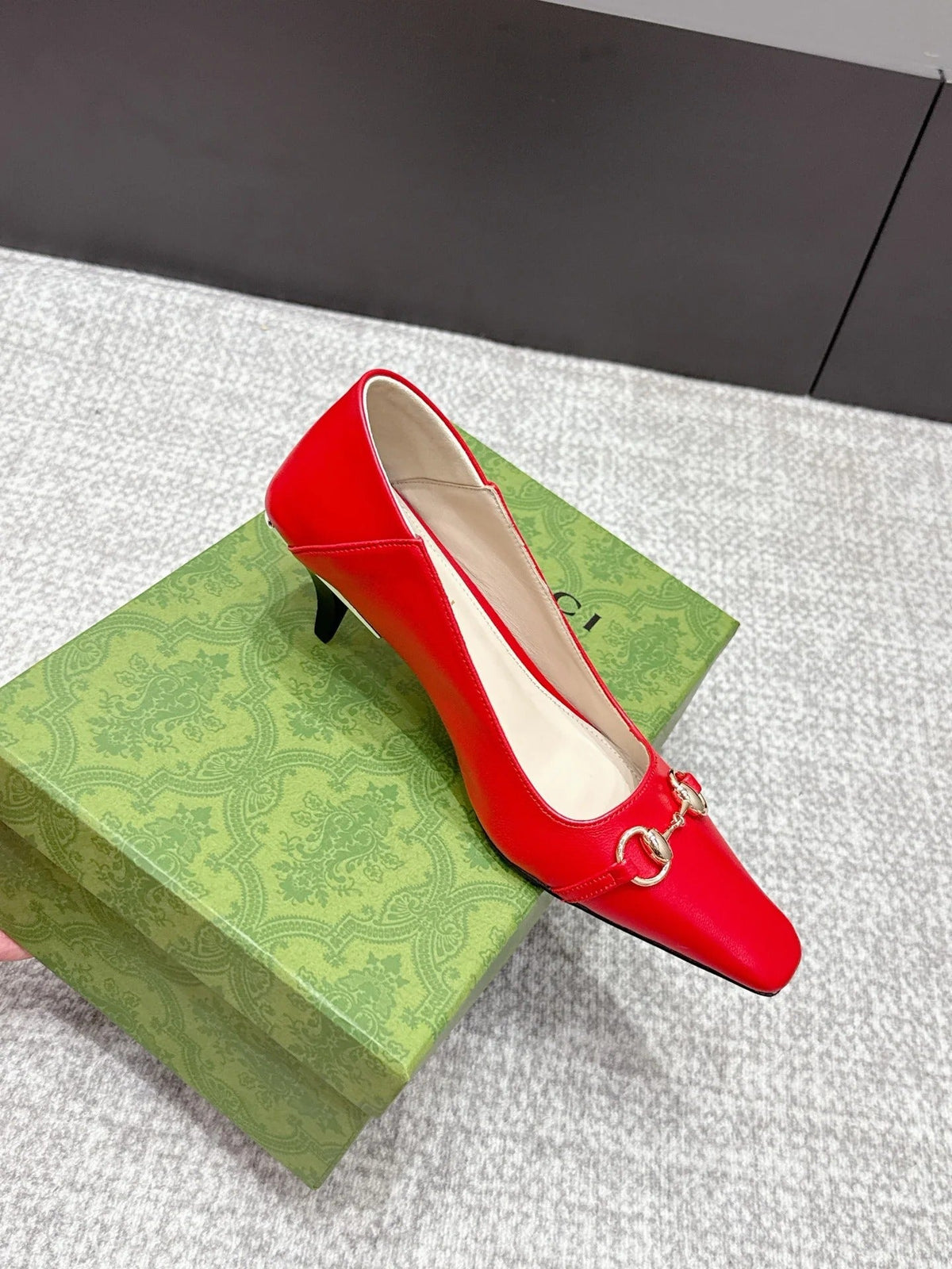 Gucci 2026 Pump 55mm Red Sheepskin
